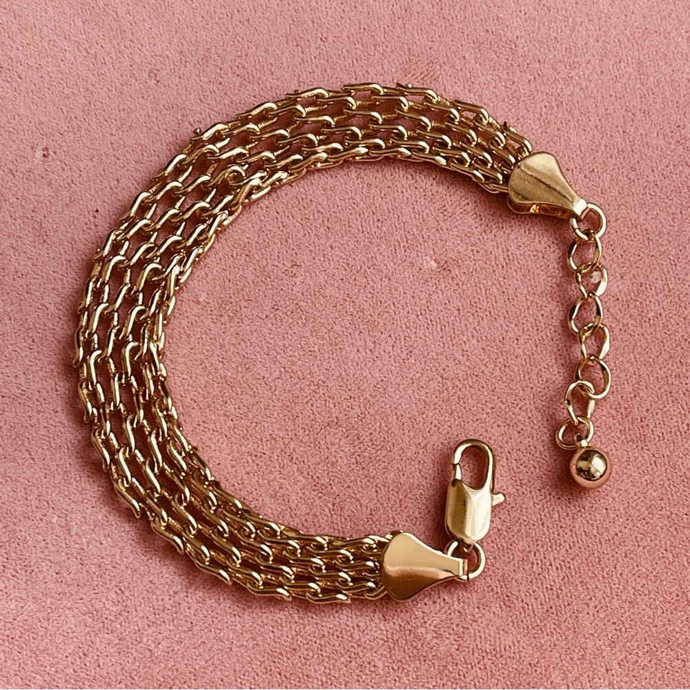 14K GP metal braid Bracelet NWOT